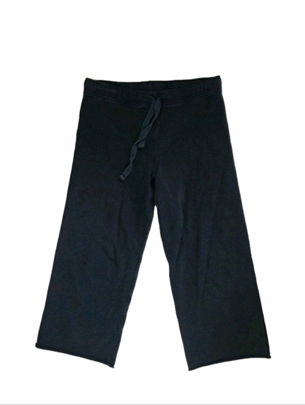 Frank and Eileen Womens Catherine Favorite Sweatpant Wide Leg Crop Size XS Black